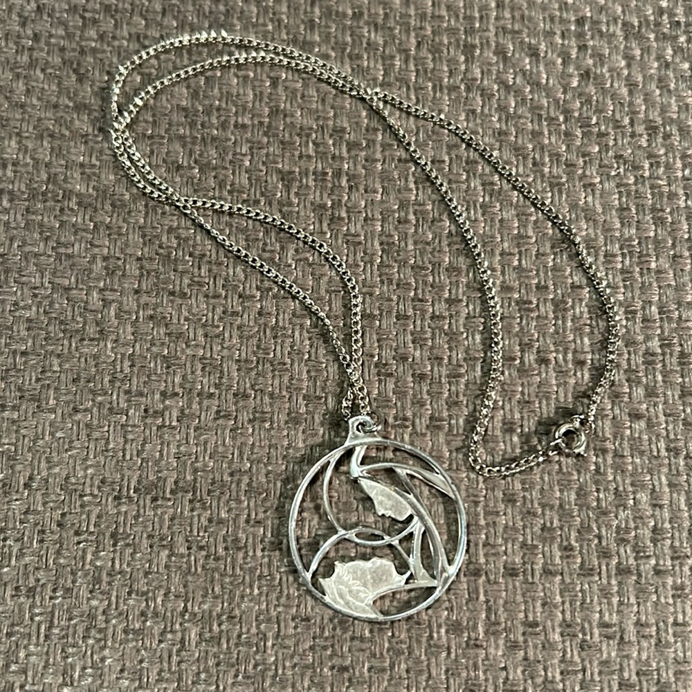 Vintage Creed Mother Child Medallion Necklace